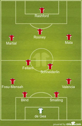 Manchester United predicted line up against Everton: Rooney to start? 1