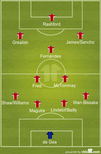manchester united lineup with Jack Grealish