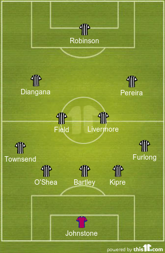 predicted west brom lineup vs chelsea